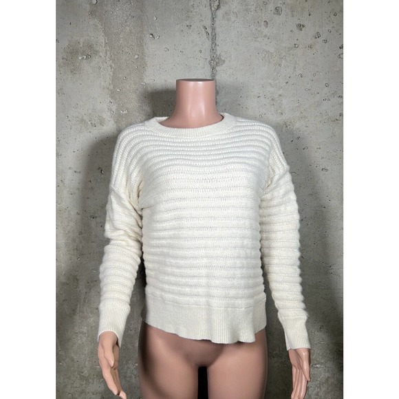Theory Novelty-Stripe Cashmere Pullover Sweater Sz. Large - Picture 1 of 3